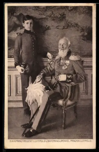 AK Prinz-Regent Luitpold von Bayern mit seinem Urenkel Prinz Luitpold