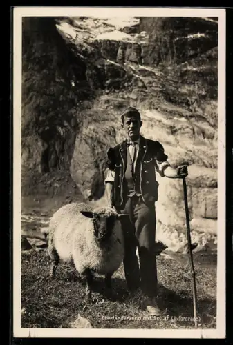 AK Oberländersenn mit Schaf