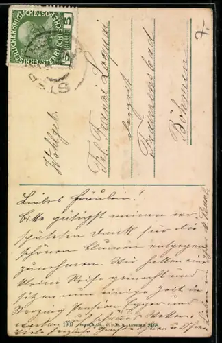 AK Sterzing, Strassenpartie mit Rathaus