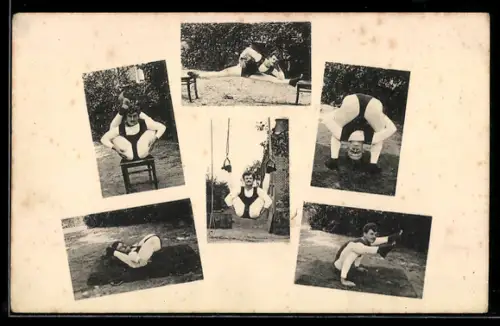 AK Sehr flexibler Akrobat bei verschiedenen Kunststücken