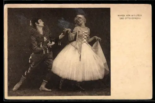 AK Wanda von Wolzock und Otto Ornelli in Kostümen