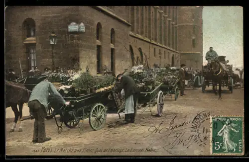 AK Paris, Le Marché aux Fleurs Quai de l`Horloge, Le Samedi Matin
