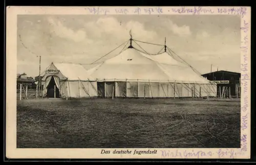 AK Das deutsche Jugendzelt mit Spiel- und Sportplatz
