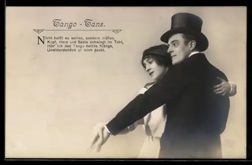 AK Paar beim Tango-Tanz