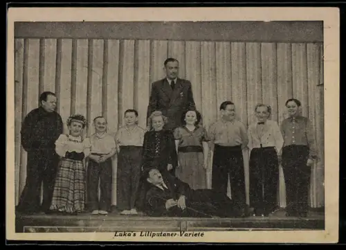 AK Luka`s Liliputaner-Varieté in verschiedenen Verkleidungen