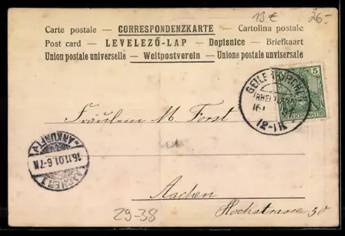 Foto-Collage-AK Zwei Jungen beim Rauchen