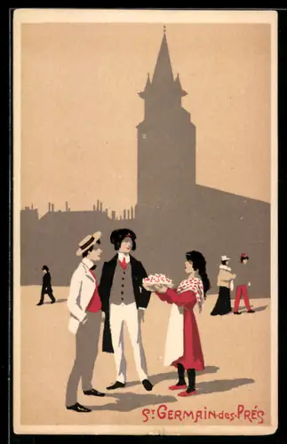 AK Paris, St. Germain des Pres