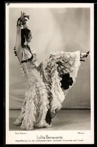 AK Lolita Benavente im Tanzkleid