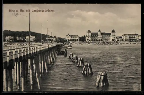 AK Binz a. Rg., Landungsbrücke