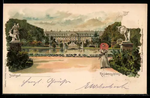Lithographie Stuttgart, Residenzschloss