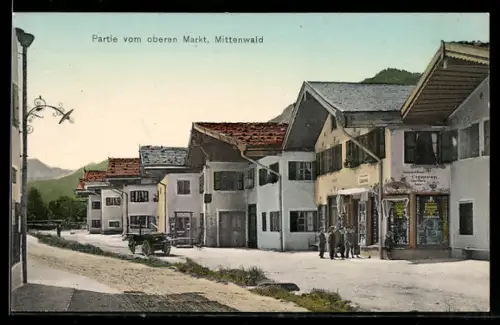 AK Mittenwald, Partie vom oberen Markt