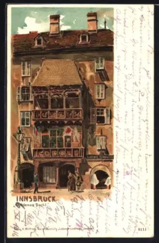Künstler-AK Innsbruck, Goldenes Dachl