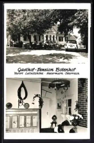 AK Lassnitzhöhe /Steiermark, Gasthof-Pension Botenhof, mit Innenansicht