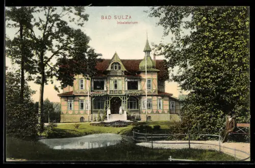 AK Bad Sulza, Inhalatorium mit Teich