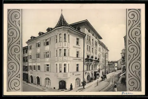 AK Bozen, Post-Hotel Erzherzog Heinrich in der Goethestrasse, Inh. Johann & Paul Innerebner