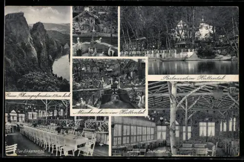 AK Bad Münster a. Stein, Restaurant Huttental mit Birkensaal & Märchenhain