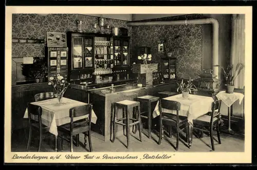 AK Landesbergen a. d. Weser, Gast- u. Pensionshaus Ratskeller, Innenansicht