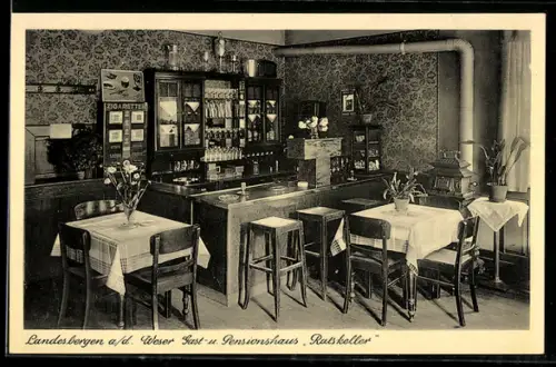 AK Landesbergen a. d. Weser, Gast- u. Pensionshaus Ratskeller, Innenansicht