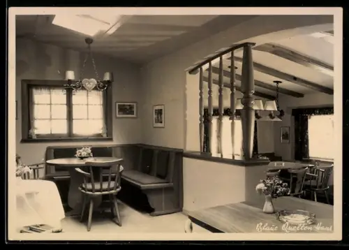 AK Goslar, Gasthof Blaue Quellen-Haus, Innenansicht