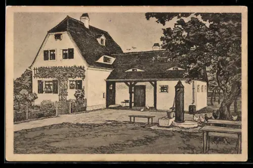 Künstler-AK Leipzig, Kriegerheimstätte