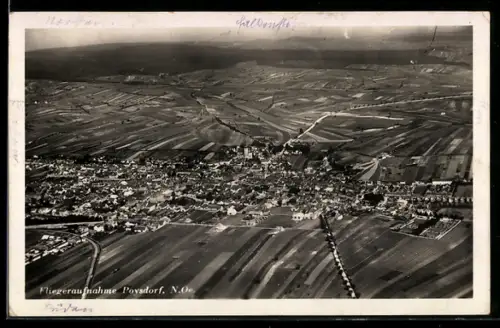 AK Poysdorf /N.Ö., Fliegeraufnahme