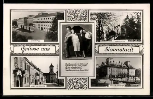 AK Eisenstadt, Landhaus, Bergkirche, Schloss Esterházy