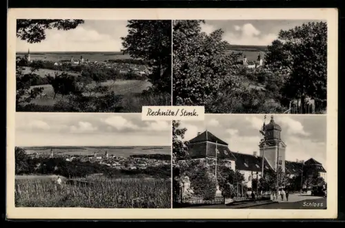 AK Rechnitz /Stmk., Panorama, Schloss