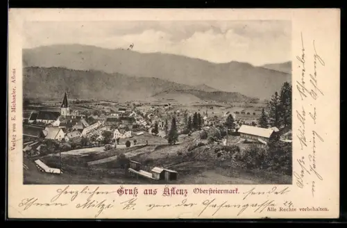 AK Aflenz /Obersteiermark, Panorama mit Kirche