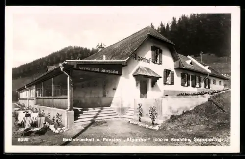 AK Semmering, Gasthaus und Pension Alpenhof
