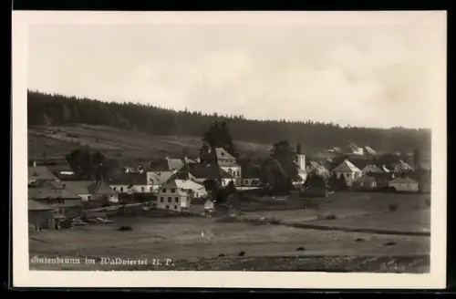 AK Gutenbrunn im Waldviertel, Panorama mit Kirche