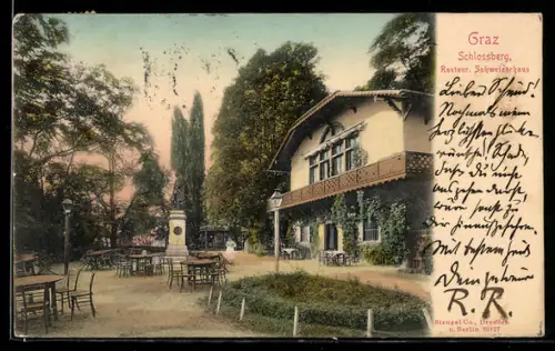 AK Graz, Schlossberg, Restaurant Schweizerhaus