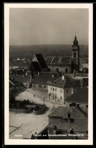 Foto-AK Rust am Neusiedlersee, Panorama mit Kirche