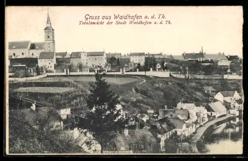 AK Waidhofen a. d. Th., Totalansicht der Stadt