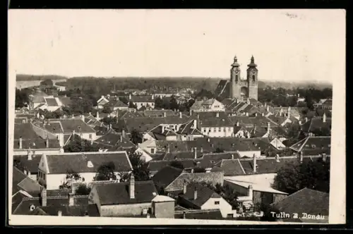 AK Tulln a. Donau, Panorama mit Kirche