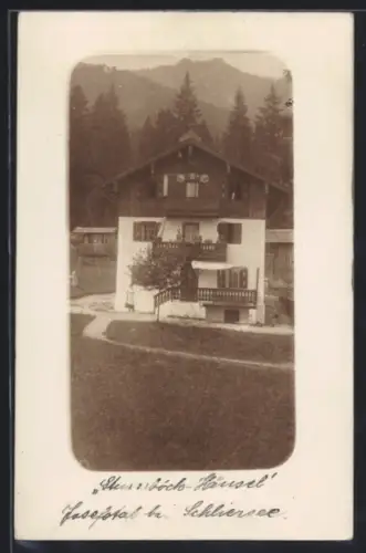 Foto-AK Josefstal /Schliersee, Stumböck-Häusel am Wald