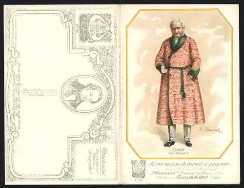 Klapp-AK Könnt man noch einmal so jung sein, Wiener Lied aus dem Singspiel Hannerl v. Franz Schubert, Operette