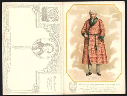 Klapp-AK Könnt man noch einmal so jung sein, Wiener Lied aus dem Singspiel Hannerl v. Franz Schubert, Operette