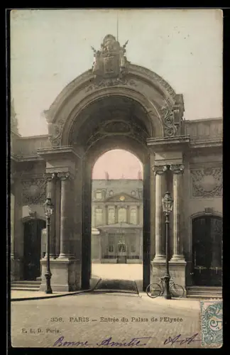 AK Paris, Entrée du Palais de l`Elysée