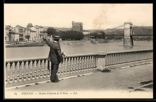 AK Vienne, Sainte Colombe et le Pont