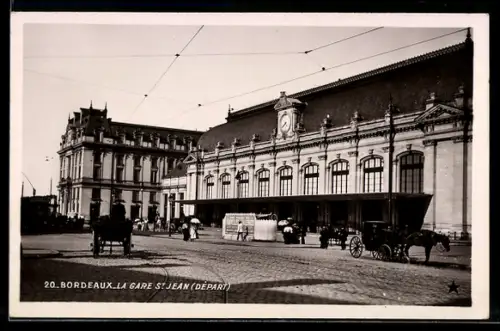 AK Bordeaux, La Gare St Jean Départ