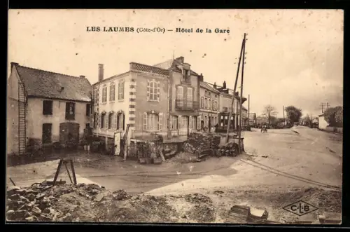 AK Les Laumes /Côte-d`Or, Hôtel de la Gare