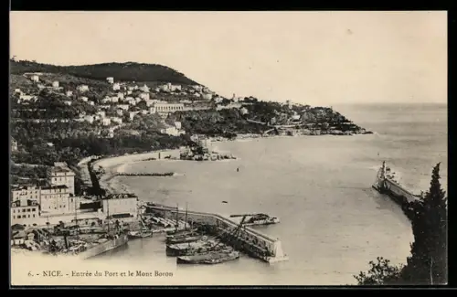AK Nice, Entrée du Port et le Mont Boron