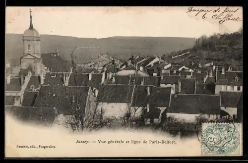 AK Jussey, Vue générale et ligne de Paris-Belfort