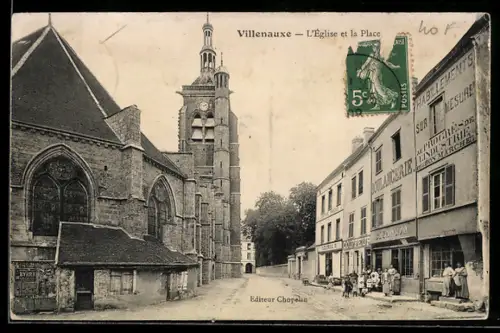 AK Villenauxe, L`Église et la Place