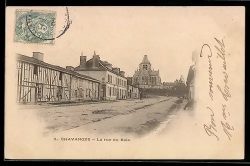 AK Chavanges, La rue du Bois