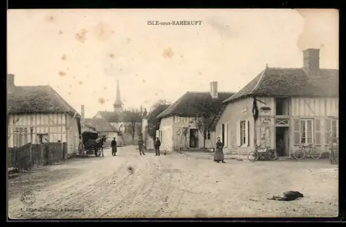 AK Isle-sous-Ramerupt, Une rue