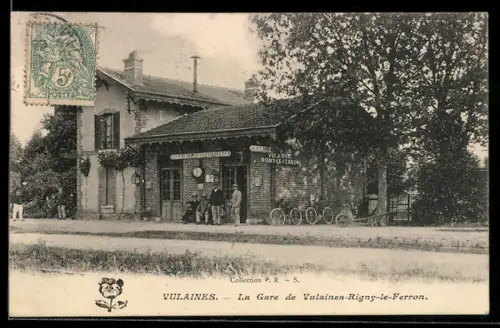 AK Vulaines-sur-Vanne, La Gare de Vulaines-Rigny-le-Ferron