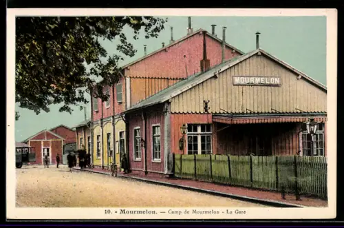AK Mourmelon-le-Grand, Camp de Mourmelon, La Gare