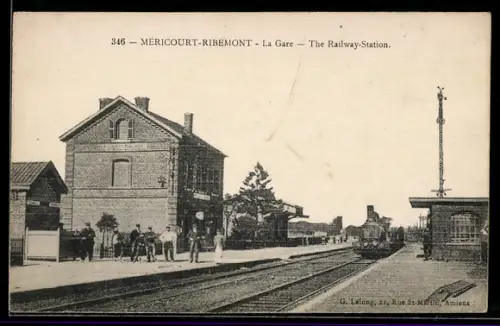 AK Méricourt-l`Abbé, la Gare de Méricourt-Ribemont