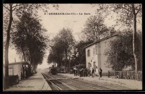 AK Gemeaux /Côte d`Or, La Gare